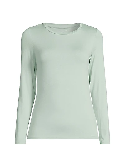 Soft Touch Crewneck Long-Sleeve Top