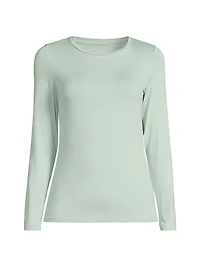 Soft Touch Crewneck Long-Sleeve Top