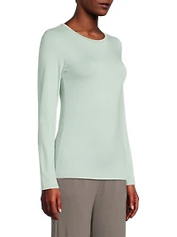 Soft Touch Crewneck Long-Sleeve Top