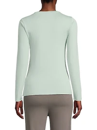 Soft Touch Crewneck Long-Sleeve Top
