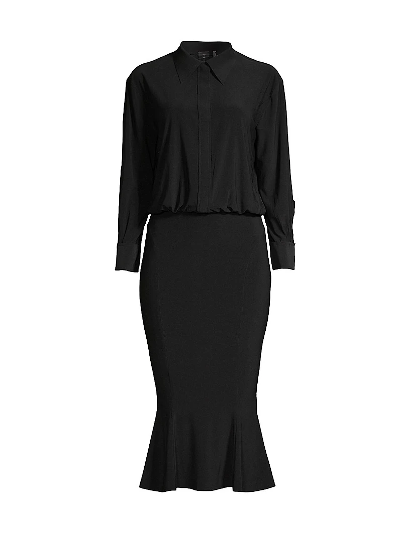 Boyfriend Shirt Fishtail Dress