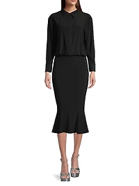 Boyfriend Shirt Fishtail Dress