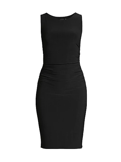 Sleeveless Shirred Waist Dress