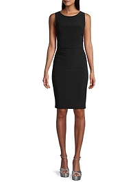 Sleeveless Shirred Waist Dress