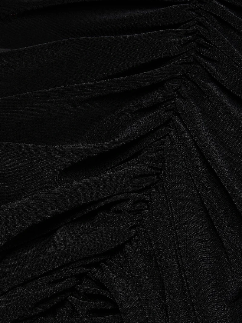 Diana Ruched One-Shoulder Gown