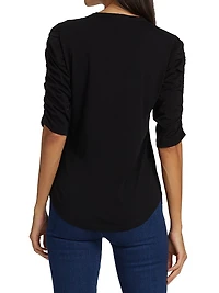 Waldorf Ruched-Sleeve T-Shirt