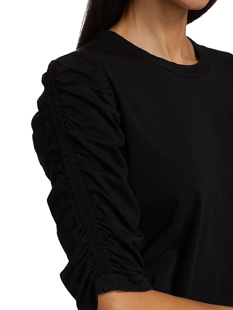 Waldorf Ruched-Sleeve T-Shirt