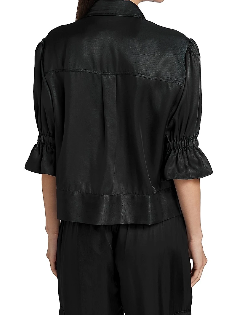 Holly Puff-Sleeve Utility Jacket