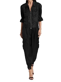 Holly Puff-Sleeve Utility Jacket