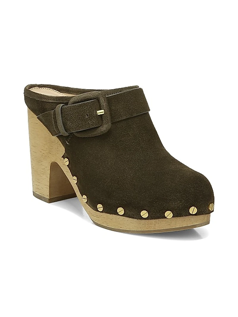 Dacey 100MM Suede Clogs