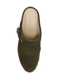Dacey 100MM Suede Clogs