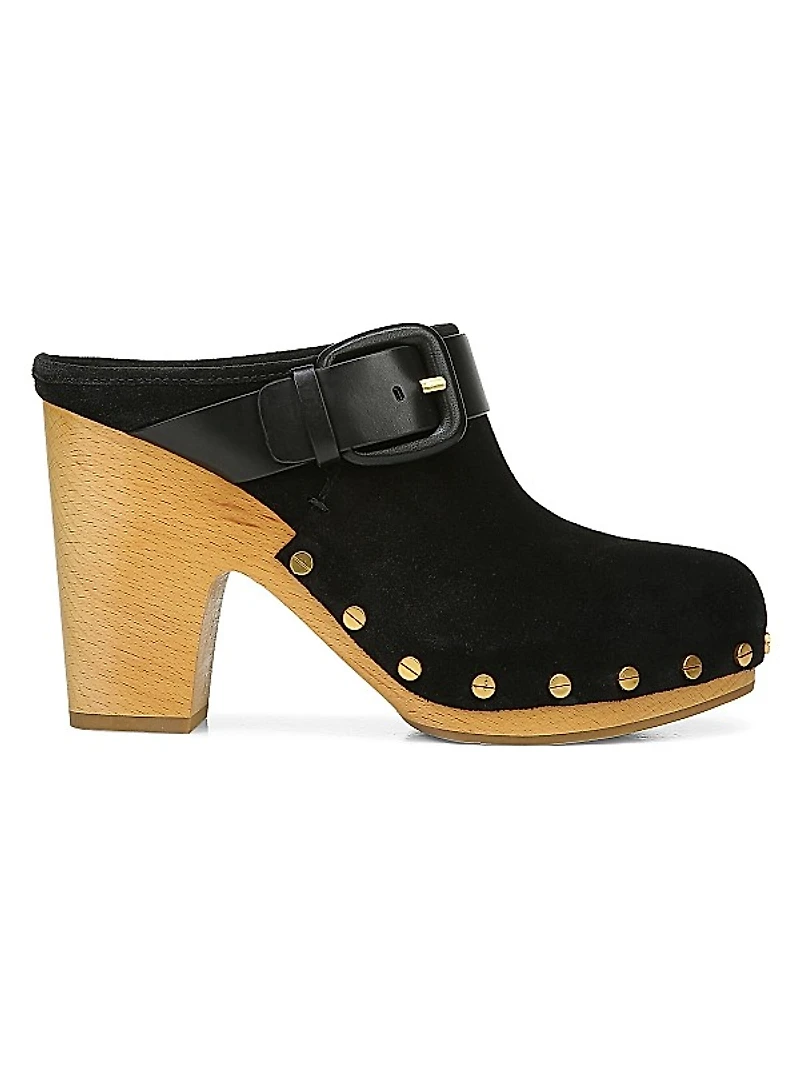 Dacey 100MM Suede Clogs