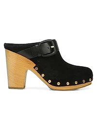 Dacey 100MM Suede Clogs