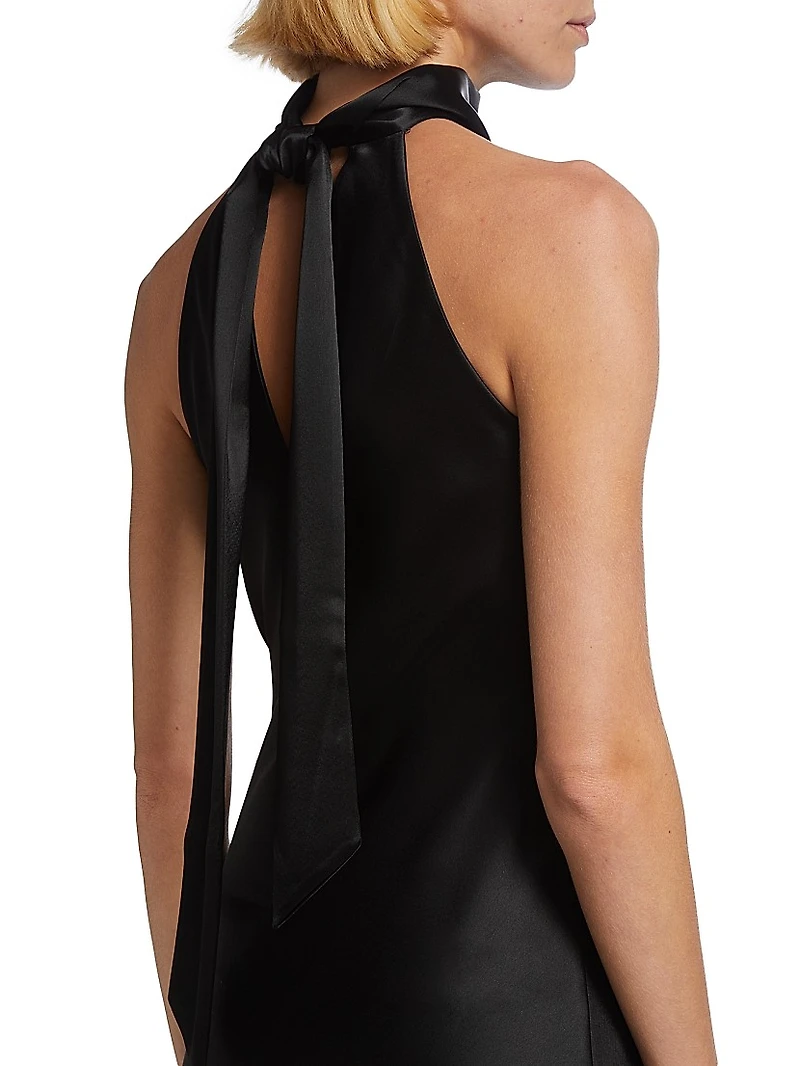 Sienna Satin Halter Neck Gown