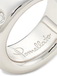 Iconica Medium 18K White Gold & Diamond Ring