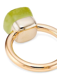 Nudo Gelè Classic Lemon Quartz, Chrysoprase 18K Rose Gold & White Ring