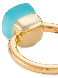 Nudo Gelè Classic Sky Blue Topaz, Turquoise, Mother-Of-Pearl 18K Rose Gold & 18K White Gold Ring