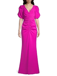 Eve By Laurel Berman Remus Ruched Column Gown