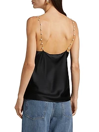 Busy Cowlneck Silk-Blend Blouse