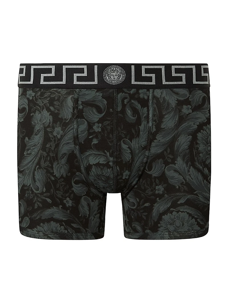 Barocco-Print Cotton-Stretch Boxer Briefs