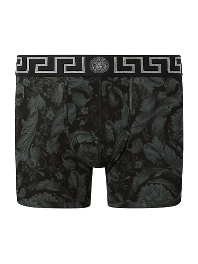 Barocco-Print Cotton-Stretch Boxer Briefs