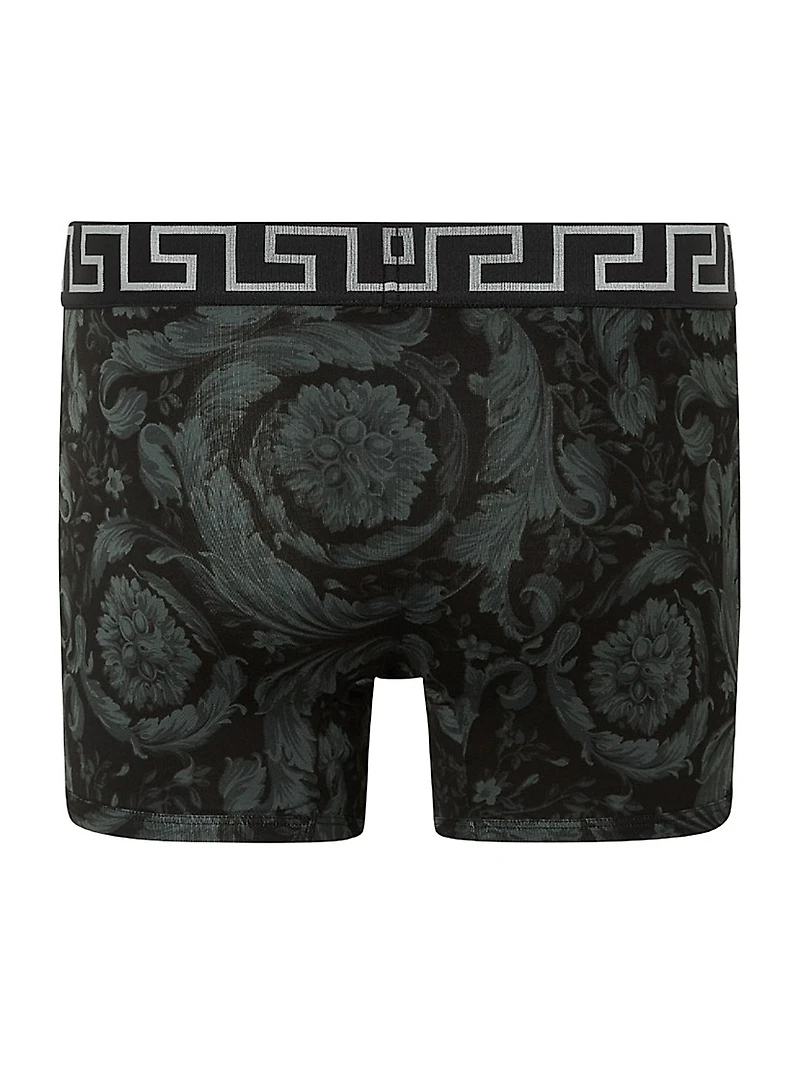 Barocco-Print Cotton-Stretch Boxer Briefs