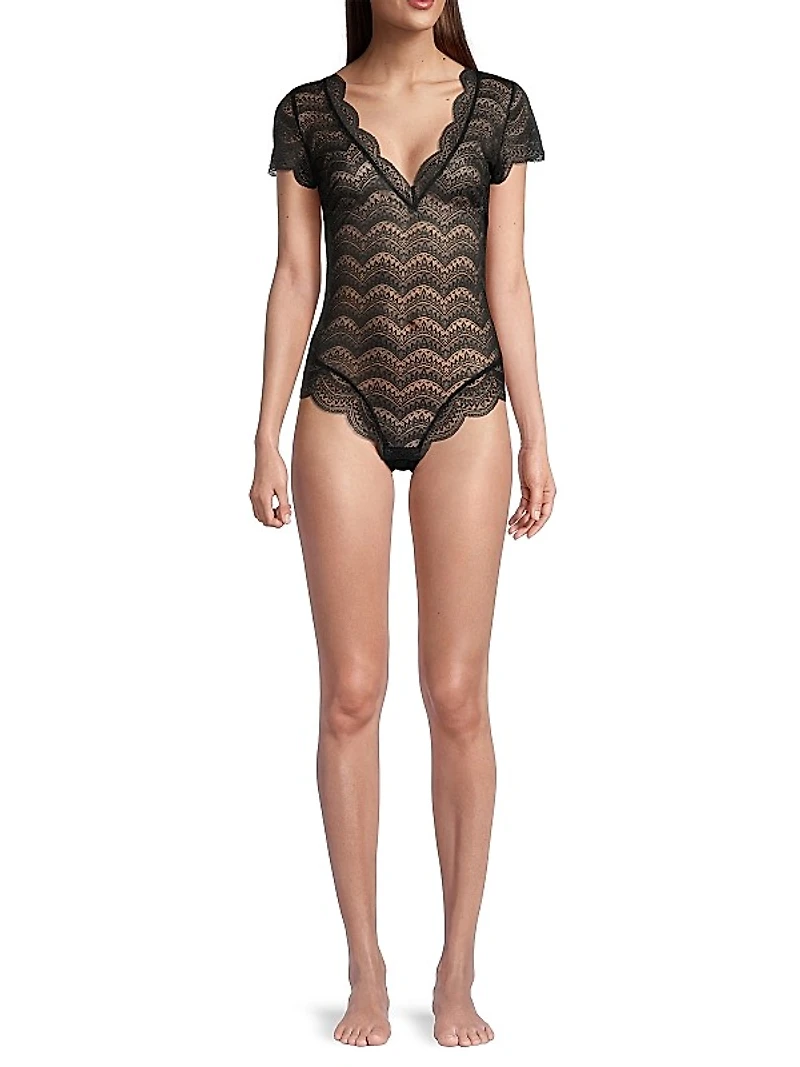 Karma Scalloped Lace Bodysuit