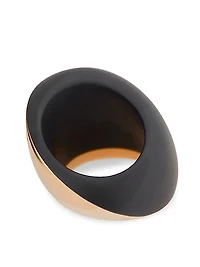 Trottola 18K Rose Gold & Black Titanium Ring