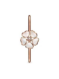 Happy Diamonds Hearts Flower 18K Rose Gold, Mother-Of-Pearl & Diamond Bangle