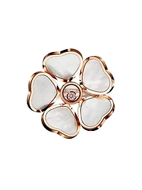 Happy Diamonds 18K Rose Gold, Mother-Of-Pearl, & Diamond Flower Ring