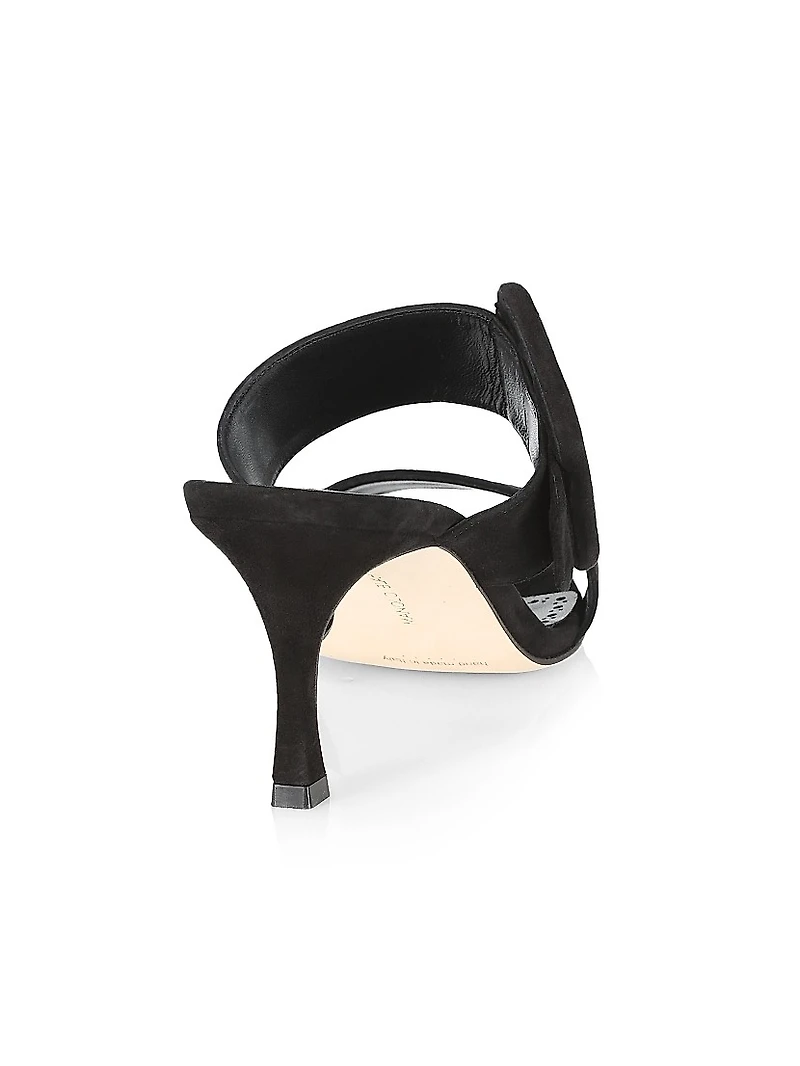 Gable 70MM Suede Buckle Mules