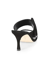 Gable 70MM Suede Buckle Mules