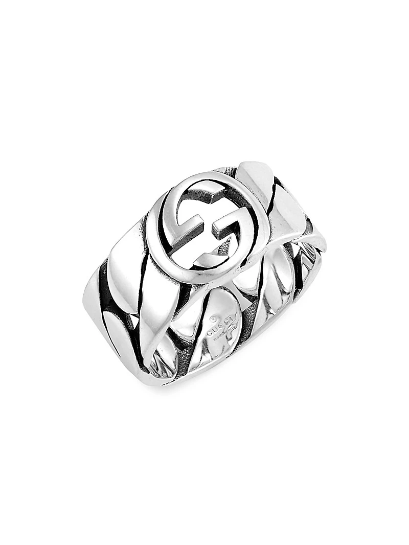 Sterling Silver Interlocking G Ring