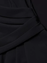 Jodene Pleated Wrap Midi Dress