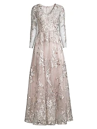 Embroidered Lace Gown