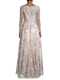 Embroidered Lace Gown