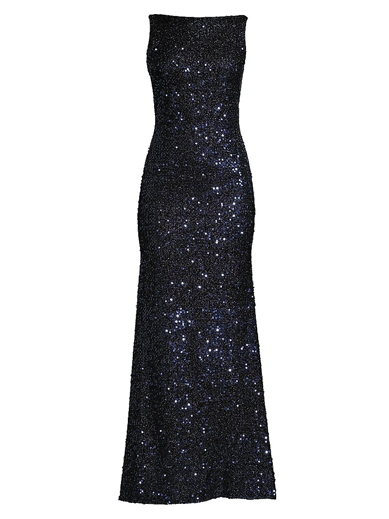 Sequin Sleeveless Sheath Gown