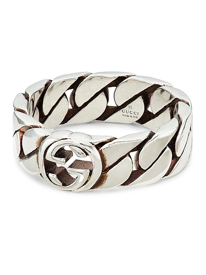 Sterling Silver Interlocking G Ring