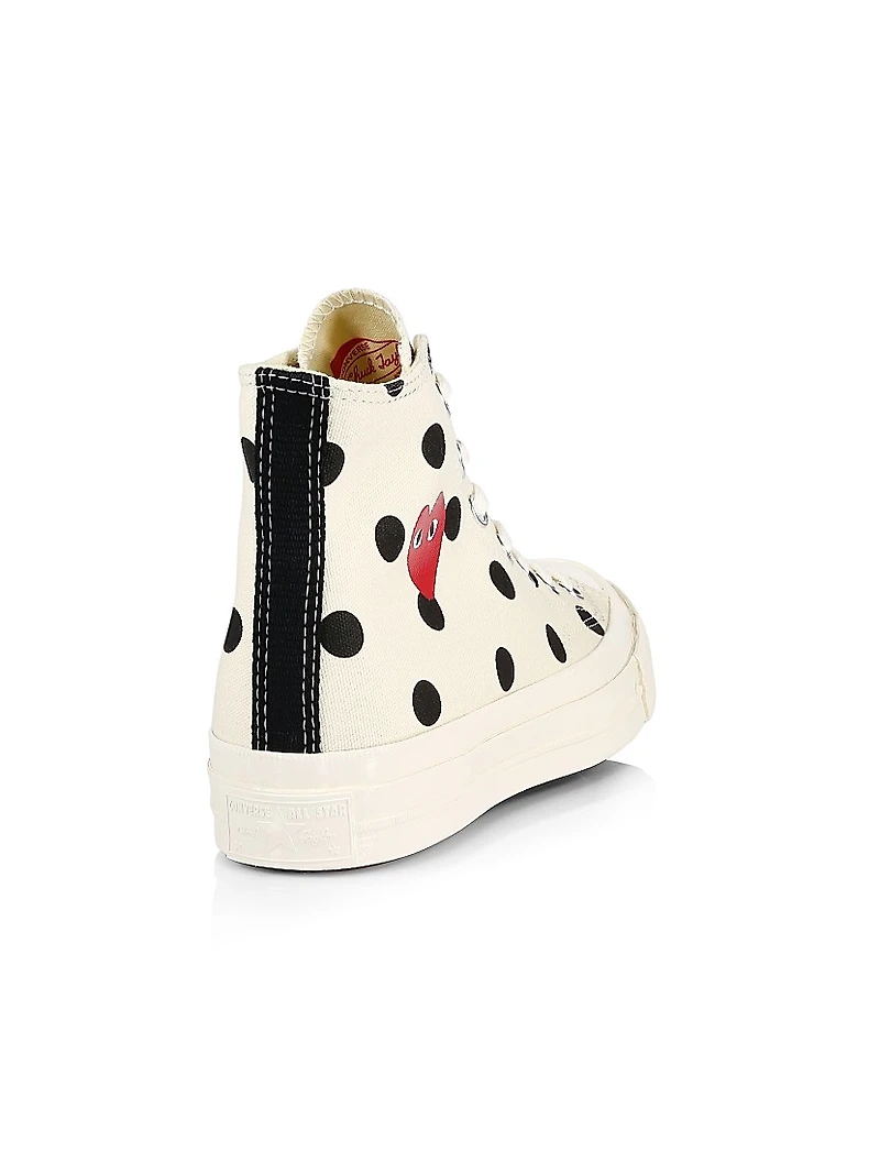 CdG PLAY x Converse Men's Chuck Taylor All Star Polka Dot High-Top Sneakers