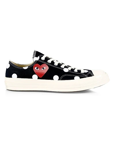 CdG PLAY x Converse Men's Chuck Taylor All Star Polka Dot Low-Top Sneakers