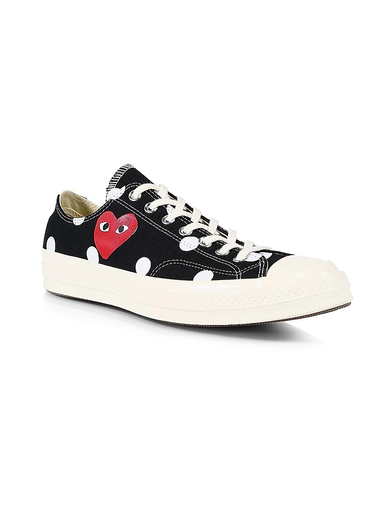 CdG PLAY x Converse Men's Chuck Taylor All Star Polka Dot Low-Top Sneakers