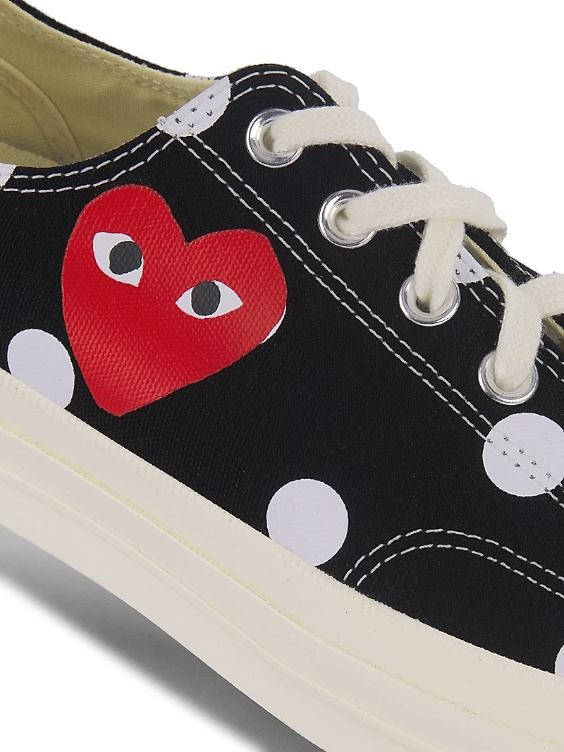 CdG PLAY x Converse Men's Chuck Taylor All Star Polka Dot Low-Top Sneakers