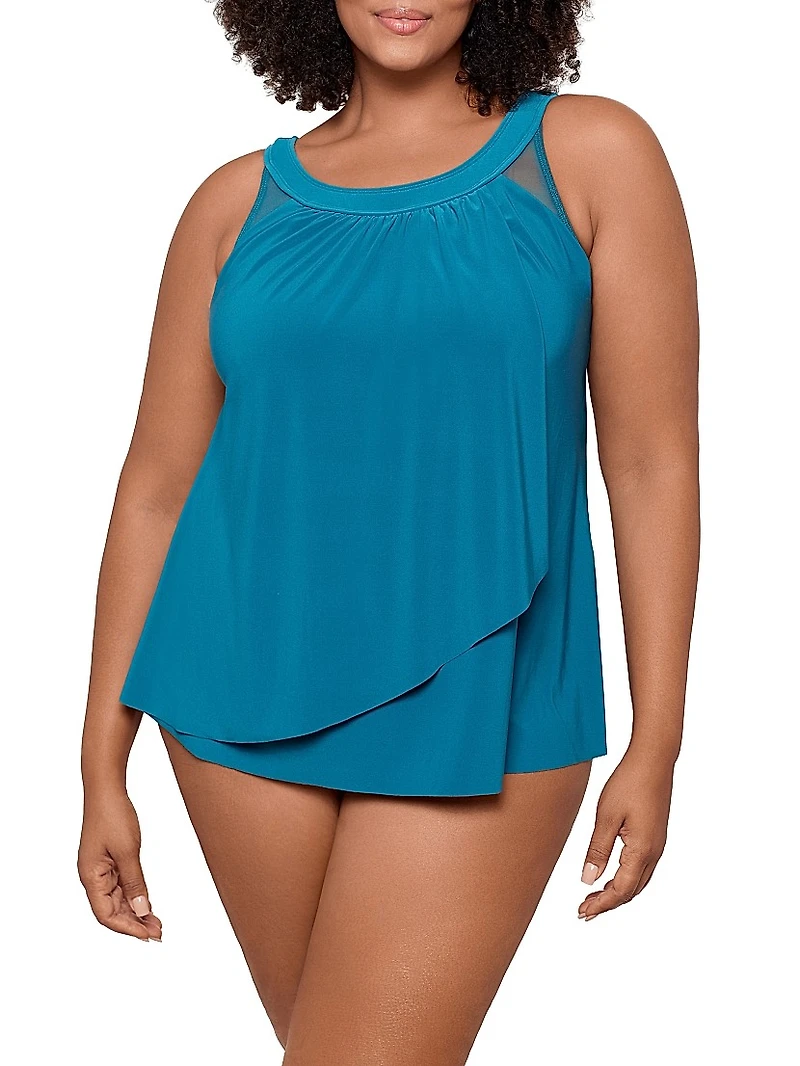 Plus Illusionists Ursula Tankini Top