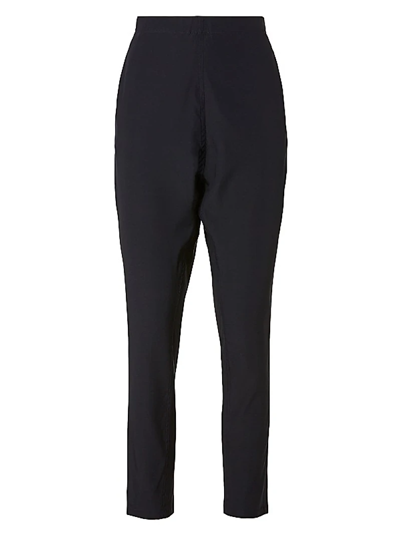Stretch Silk Dropped Crotch Pants