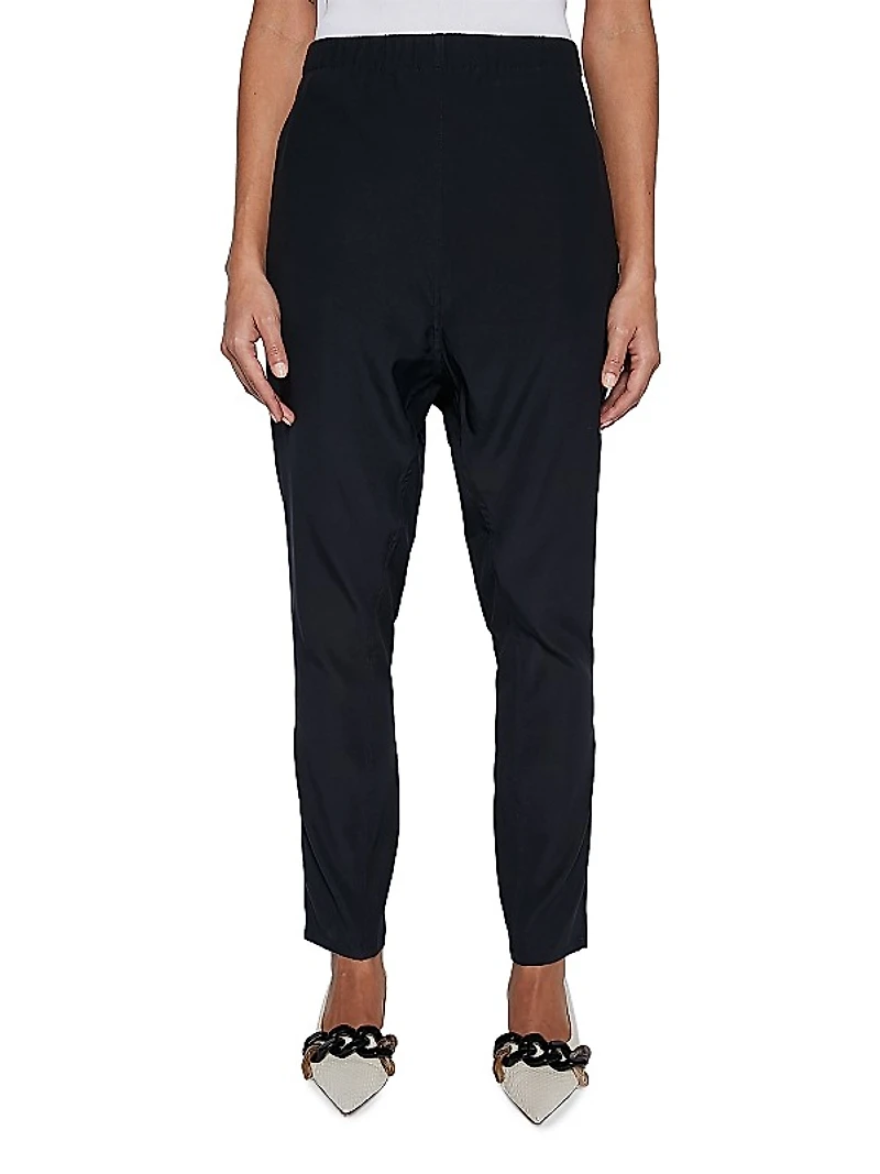 Stretch Silk Dropped Crotch Pants