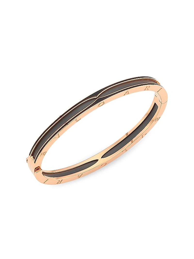 B.zero1 18K Rose Gold & Ceramic Bangle Bracelet