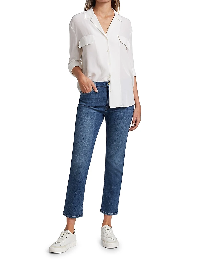 Le High Straight Cropped Jeans