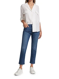 Le High Straight Cropped Jeans