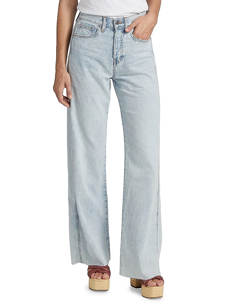 Taylor High-Rise Stretch Wide-Leg Jeans