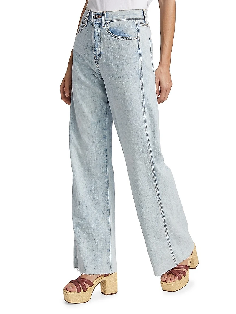 Taylor High-Rise Stretch Wide-Leg Jeans